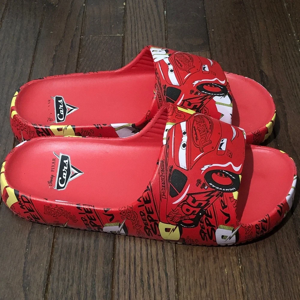Disney Red Lightning McQueen Men’s Slide Sandals